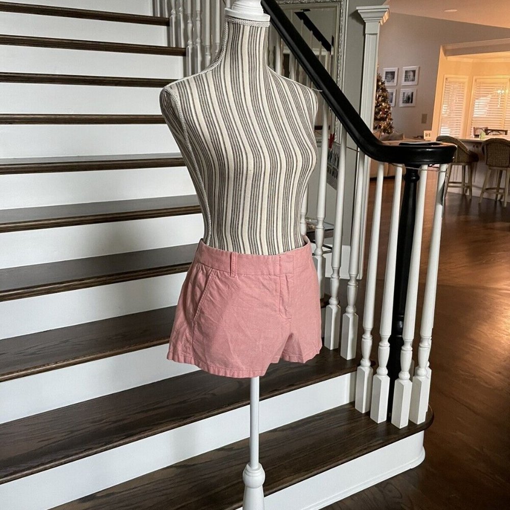 J. Crew Jr. Shorts, 100% Cotton 3 inch. Size 6. Heather Coral Color. LIKE NEW! - Picture 11 of 11